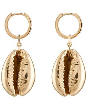 Zigleys Cowrie Shell Earrings - Metallic