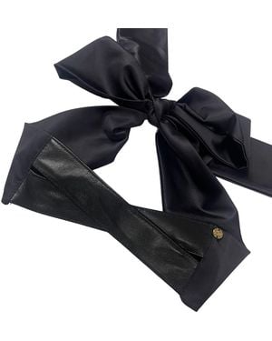 Something Wicked Real Leather Crossover Blindfold - Blue