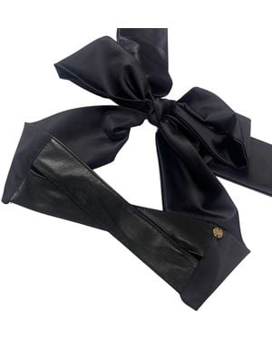 Something Wicked Real Leather Crossover Blindfold - Blue