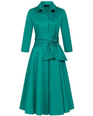 Marianna Déri Jade Shirt Dress With Tie Belt - Green