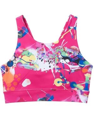 Lilia Munn High Support Racerback Sports Bra– - Pink