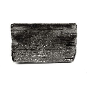 SJW BAGS LONDON Blenheim Velvet Clutch Bag - Black