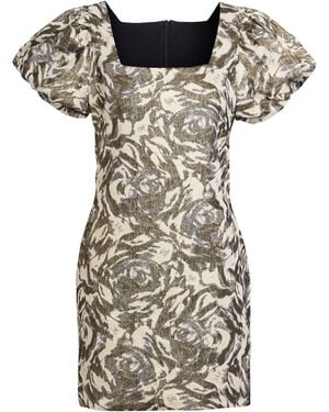 Sarvin Puff Shoulder Dress - Black