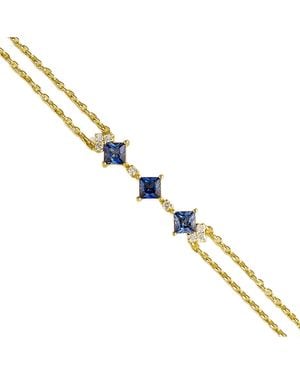 Juvetti Forma Bracelet Set With Sapphire & Diamond - Metallic