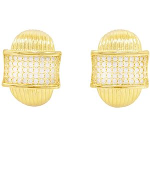 Maison De Gala Auric Pavé Dome Earrings - Metallic