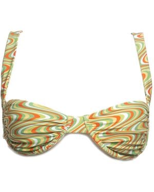 Patti Jane Swim Stevie's Groovy Underwire Bikini Top - Yellow