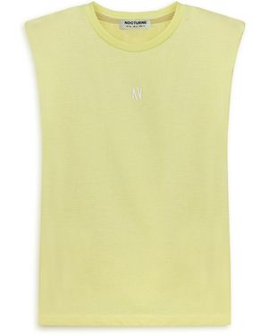 Nocturne Padded Basic T-Shirt - Yellow