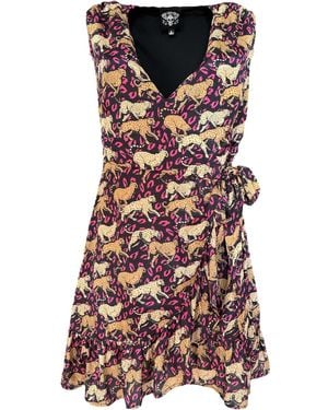 Any Old Iron Wild Cheetah Wrap Dress - Multicolour