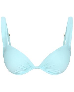 Aja Swimline Calypso Ruched Bikini Bra Top - Blue
