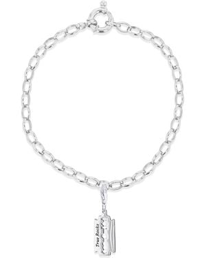 True Rocks Razor Blade Belcher Bracelet Sterling - Metallic