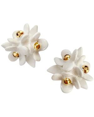 Sculp Don'T Forget Me Flower Stud Earrings - Metallic