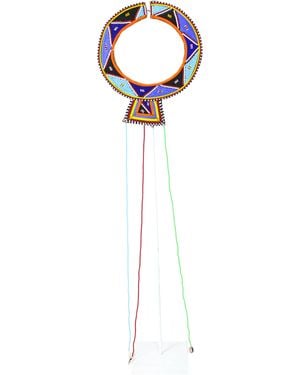 Botanical Boys Kenya Maasai Beaded Necklace - Blue