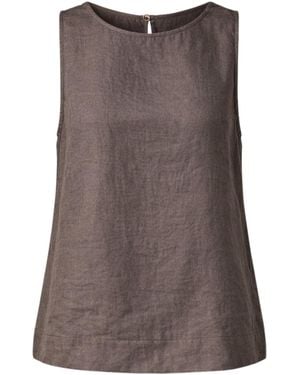 Oh!Zuza Neutrals Echo Viscose Top With Wide Straps – Cocoa - Brown
