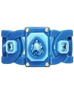 Gissa Bicalho Handmade Acrylic Bracelet Links And Stones - Blue