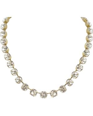 Laura Gray Adjustable Diamond Crystal Riviera Necklace - Metallic