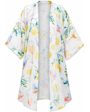 Plivati Sarina Soft Kimono Robe — Adriatic - Blue