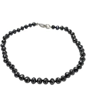 Rahul's Jewels 7 Genuine Diamond Strand Bracelet - Black