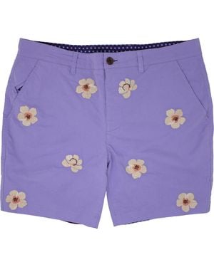 lords of harlech Edward Lilac Flower Embroidery - Purple