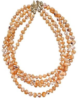 Farra Natural Shell Multi-Layers Necklace - Metallic
