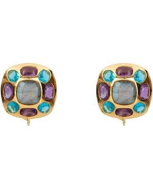 Bounkit Dominique Studs Pierced - Blue