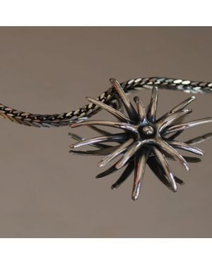 1610Istanbul Vloral Floral Necklace - Metallic