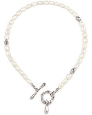Biko Jewellery Muse Pearl Collar - Metallic