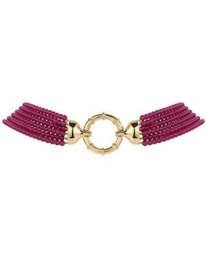 Retro Chic Tassel Necklace - Purple