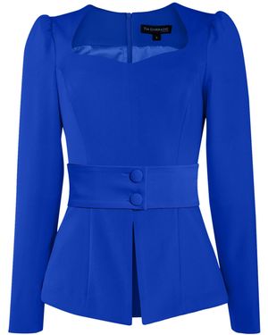 Tia Dorraine Royal Azure Sweetheart Blouse - Blue