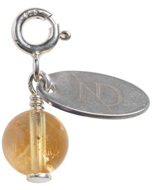 N'damus London Citrine Gemstone & Charm - Metallic