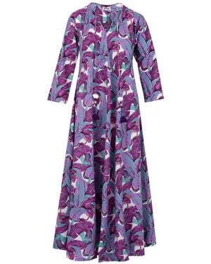 Antra Designs The Iris Cotton Kaftan - Purple