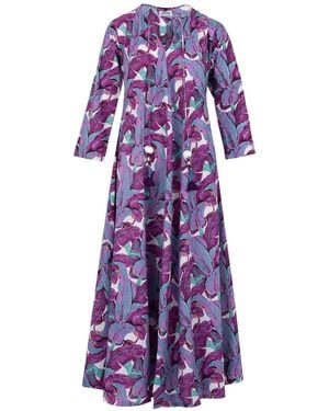Antra Designs The Iris Cotton Kaftan - Purple