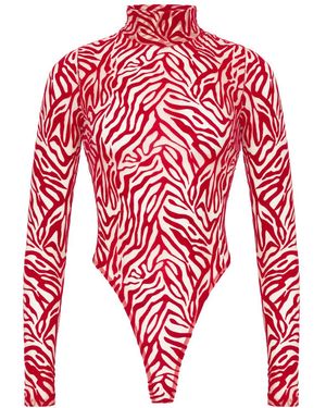 Perilla Lingerie Kylie Bodysuit Long - Red
