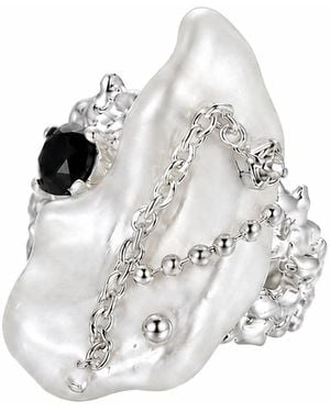 Ormiro Circe Mother Of Pearl Ring - White