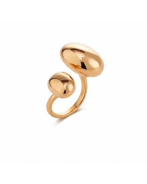 Lagomist Golden Double Coffee Bean Ring - Metallic
