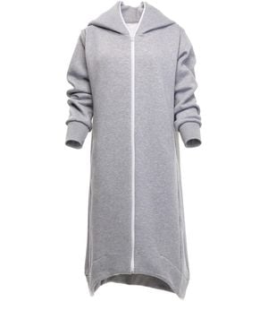 Clothes by Locker Room Long Oversized Asymmetrical Casual Hoodie Sweatshirt - Grey