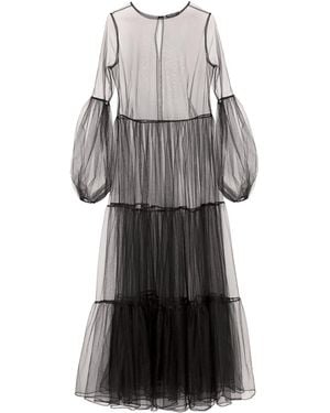 Helene Galwas Alena Maxi Tulle Dress - Gray
