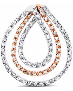 Cosanuova Rose / Diamond Loop Pendant 14K - Metallic