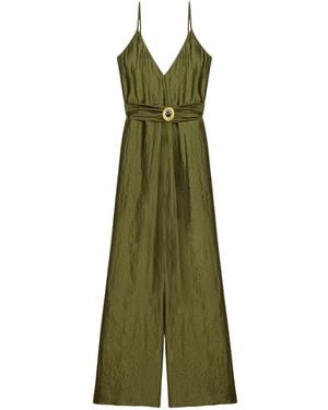 Nocturne Neutrals Strappy Wide-Leg Jumpsuit - Green