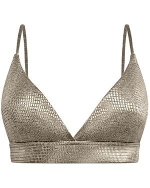 Why Mary Luna Metallic Bralet - Grey