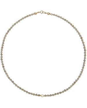 Lily & Roo Labradorite Gemstone Choker - Metallic