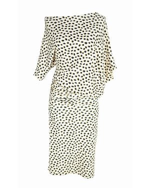 Jennafer Grace Neutrals Dottie Cat Angle Dress - White