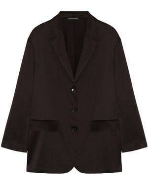 The Summer Edit Gigi Silk Jacket - Black