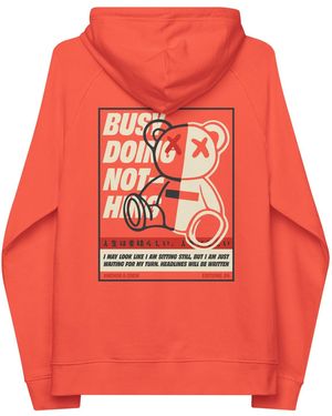 Anchor and Crew Burnt Four Busy Doing Nothing Editions Organic Cotton Hoodie - Red