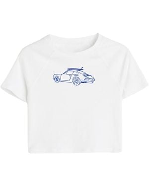 Aura & Co Surf Car Baby Tee - White