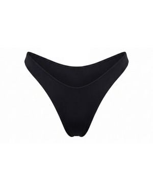Yesudare Dubai High-Waisted V-Shaped Bikini Bottoms – - Black