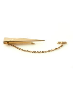 Kasun Tie Pin With Chain - Metallic