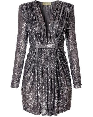 AGGI by HALEWSKI Roxie Diamond Mini Sequin Dress - Black