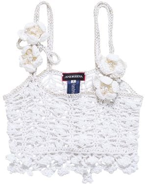 Andreeva Vanilla Handmade Crochet Top - White
