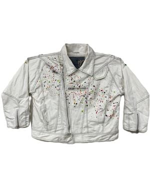 Zasta Studio Colour Palette Raw Denim Oversized Multispots Jacket A Six - Grey