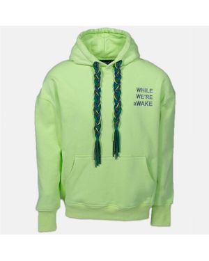 While We're Awake Braid On Braid Neon Hoodie - Green